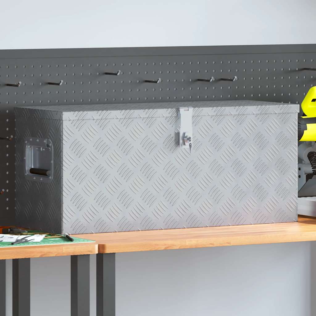 Vidaxl Aluminiumbox 80x30x35 cm Silberfarbe