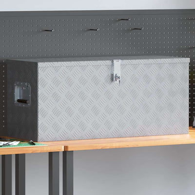 VIDAXL -Speicherbox 90.5x35x40 cm Aluminium Silber gefärbt