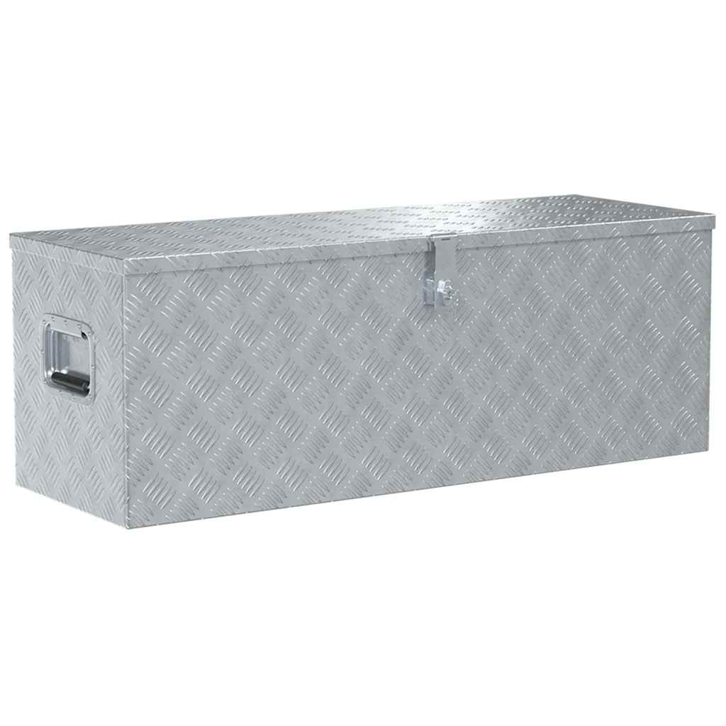 Vidaxl Aluminiumbox 110,5 x 38,5 x 40 cm silberfarben