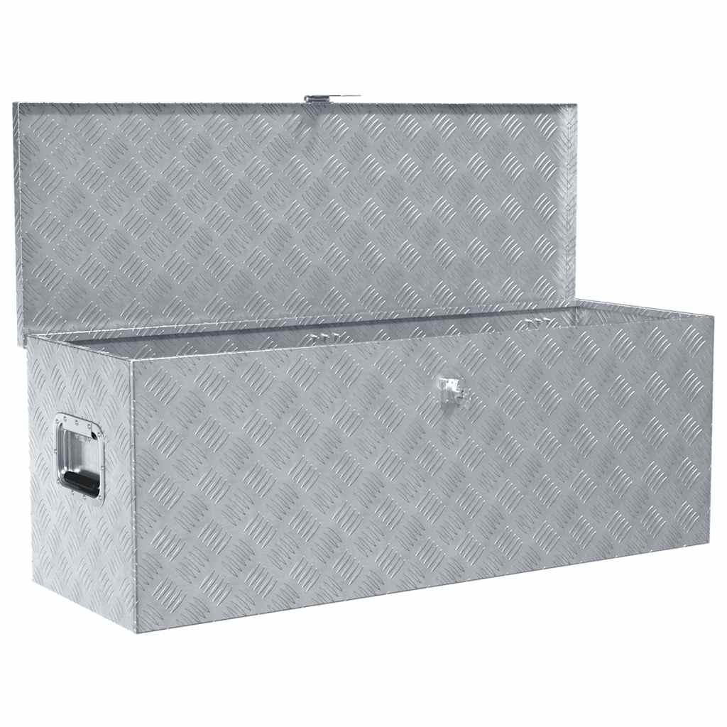 Vidaxl Aluminiumbox 110,5 x 38,5 x 40 cm silberfarben