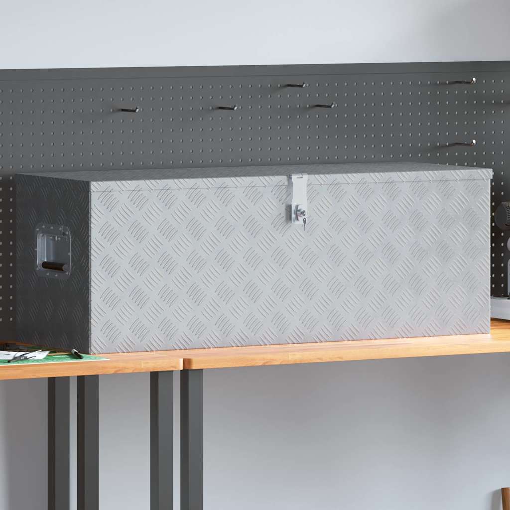 Vidaxl Aluminiumbox 110,5 x 38,5 x 40 cm silberfarben