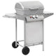 Vidaxl Gasbarbecue und Grill mit 2 Kochzonen Edelstahl Silber