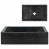 Vidaxl Sink 45x30x12 cm Marmor High Gloss Schwarz