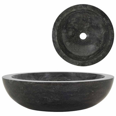 Vidaxl Sink 40x12 cm Marmor Schwarz