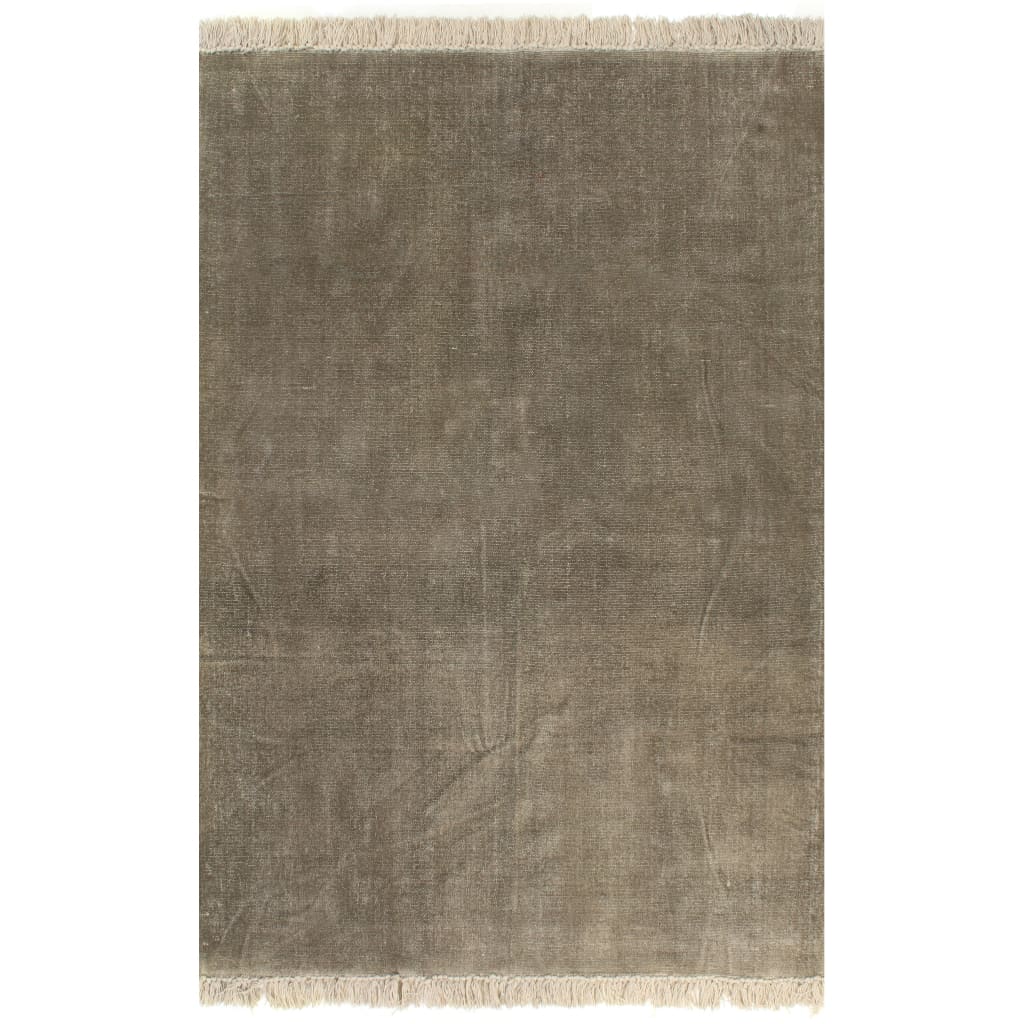 Vidaxl Kelim Teppich 120x180 cm Baumwolltaupe