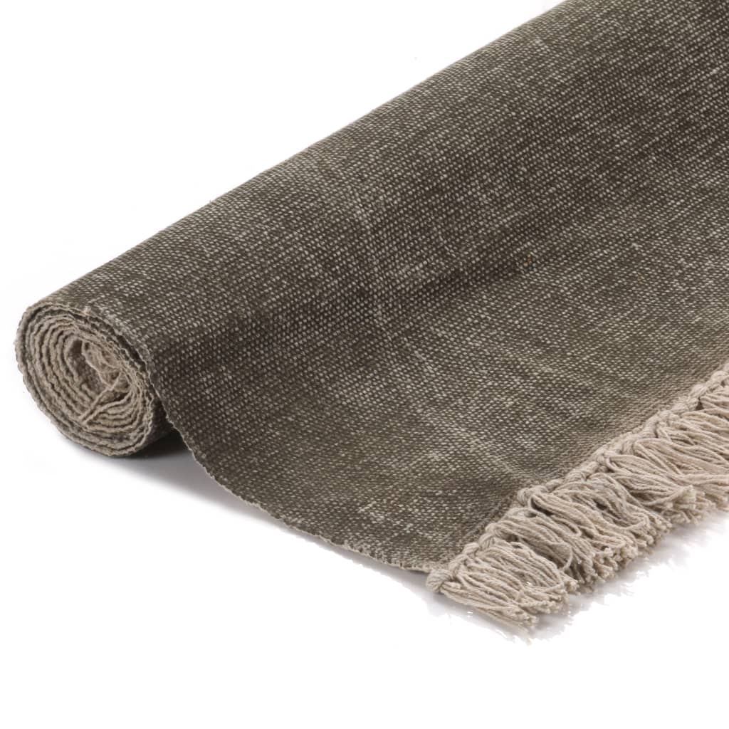 Vidaxl Kelim Teppich 120x180 cm Baumwolltaupe
