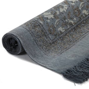 Vidaxl Kelim Teppich mit Muster 120x180 cm Baumwollgrau - afbeelding 2