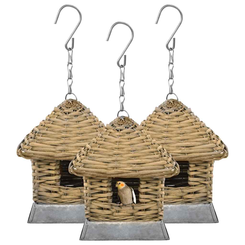 Vidaxl Vogelhäuser 3 St. Wicker