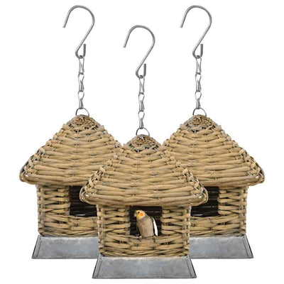 Vidaxl Vogelhäuser 3 St. Wicker