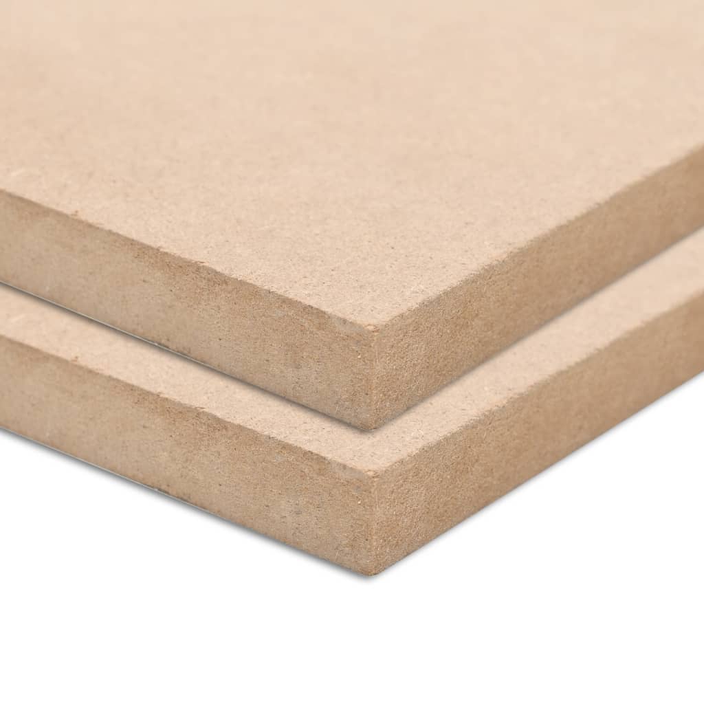 VIDAXL MDF -Platten rechteckig 120 x 60 cm 12 mm 2 STs