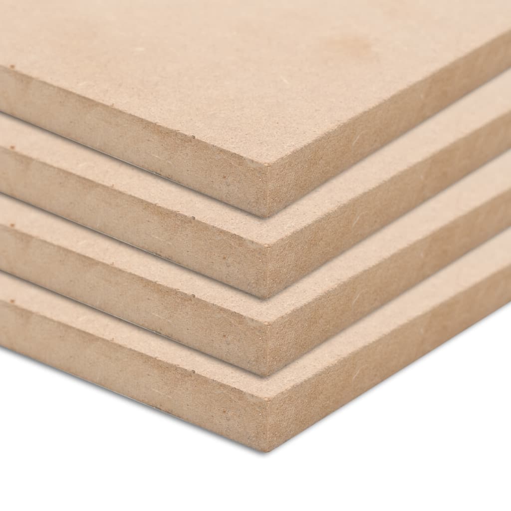 VIDAXL MDF -Platten rechteckig 120 x 60 cm 12 mm 4 STs