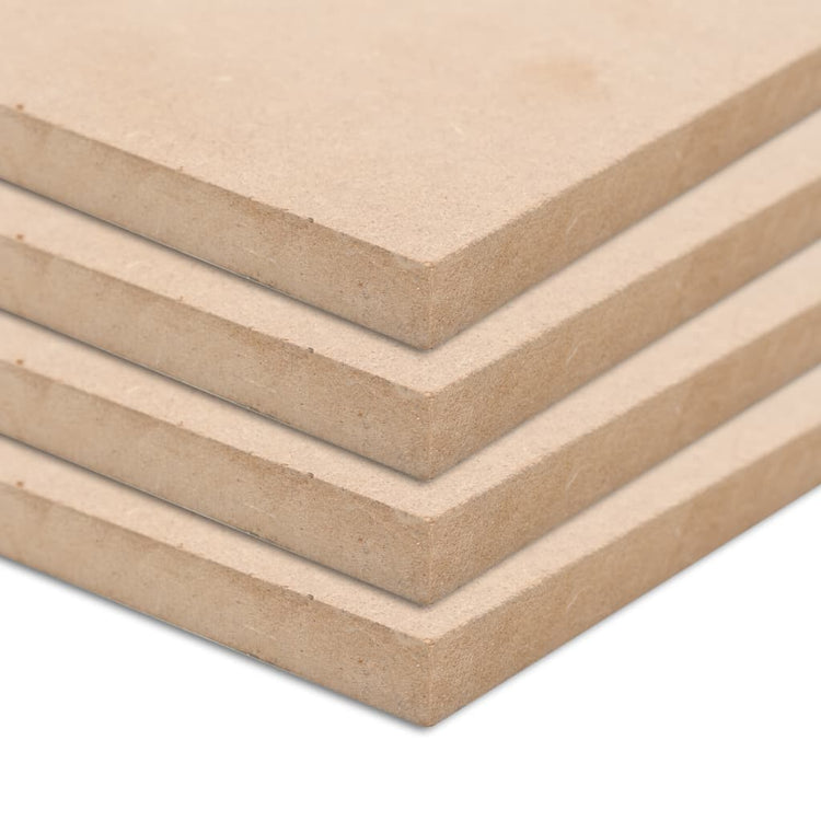 VIDAXL MDF -Platten rechteckig 120 x 60 cm 12 mm 4 STs