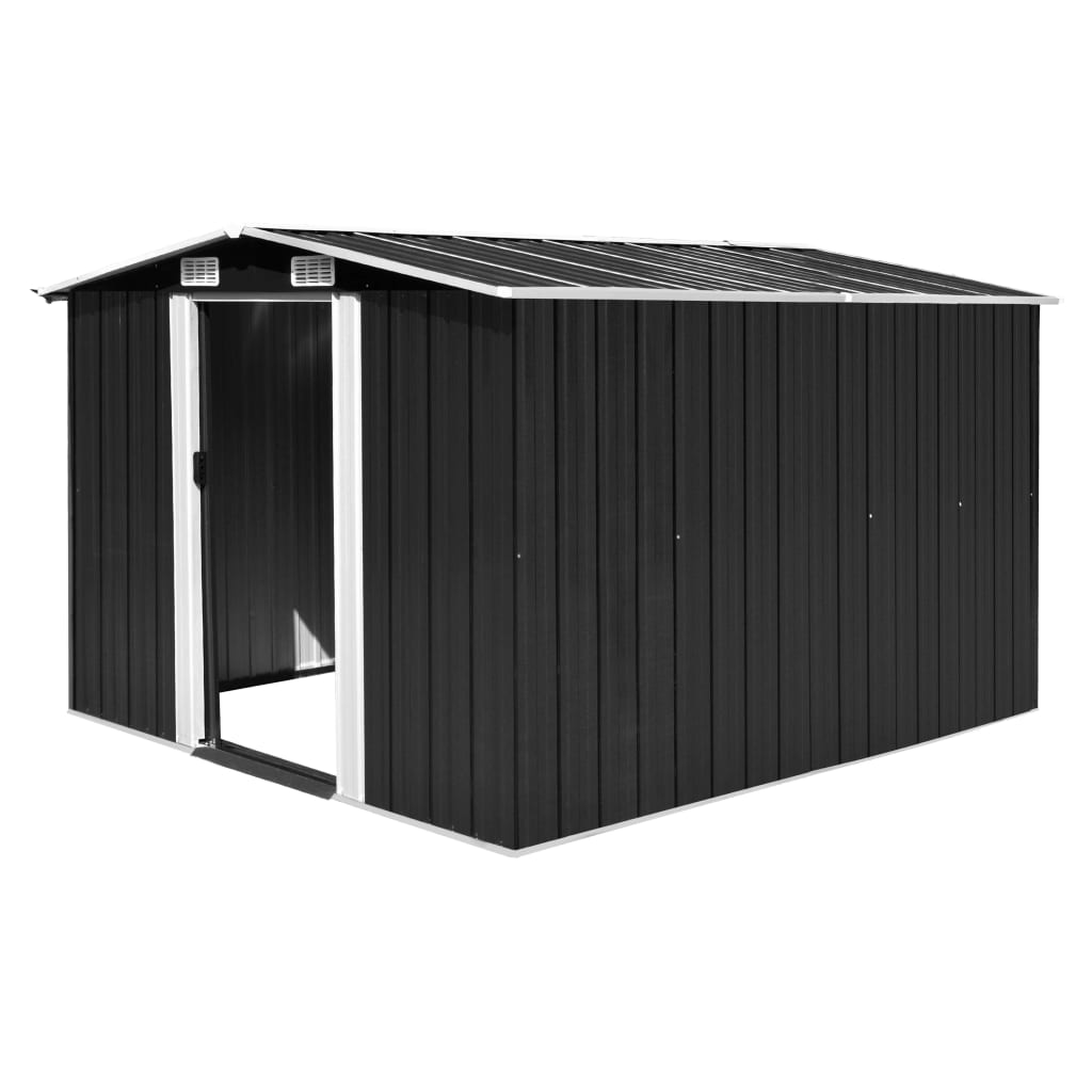Vidaxl Garden Shed 257x298x178 cm Metall -Anthrazit -gelöscht