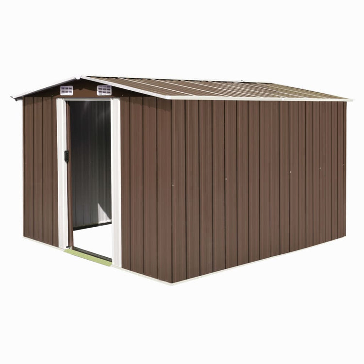 Vidaxl Garden Shed 257x298x178 cm Metallbraun