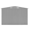 Vidaxl Garden Shed 257x489x181 cm Metallgrau