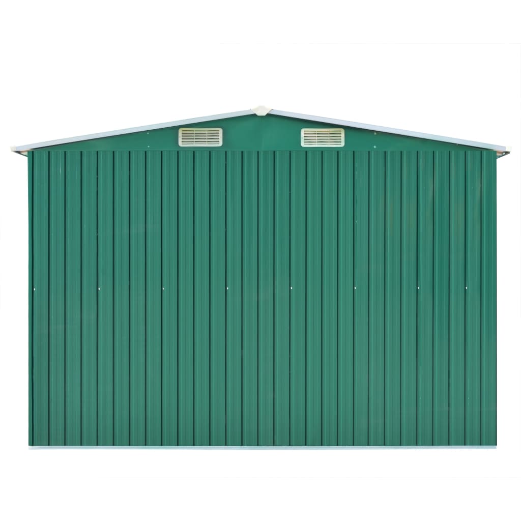 Vidaxl Garden Shed 257x580x181 cm Metallgrün