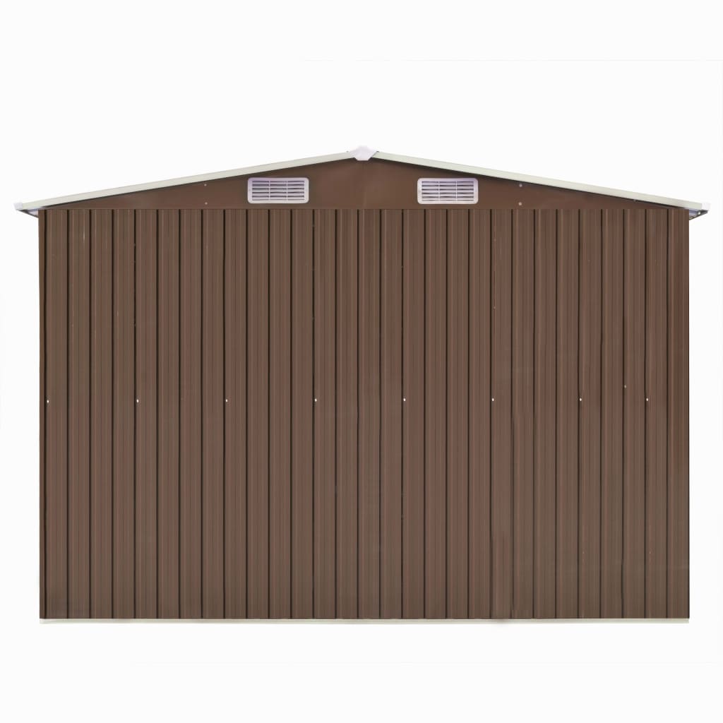 Vidaxl Garden Shed 257x580x181 cm Metallbraun