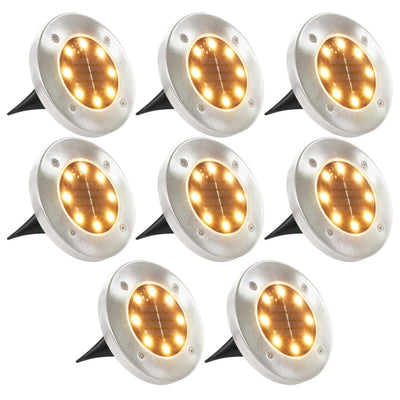 Vidaxl Erdlampen 8 St. Solar LED warmes Weiß
