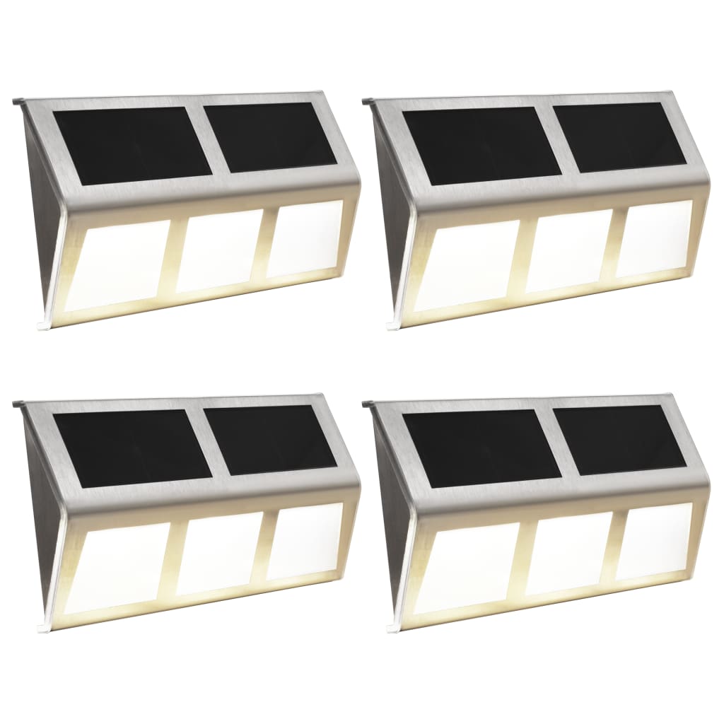 Vidaxl Solarlampen 4 ST LED warmes Weiß