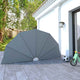 Vidaxx faltbarer Terrassenschirm 160 cm grau