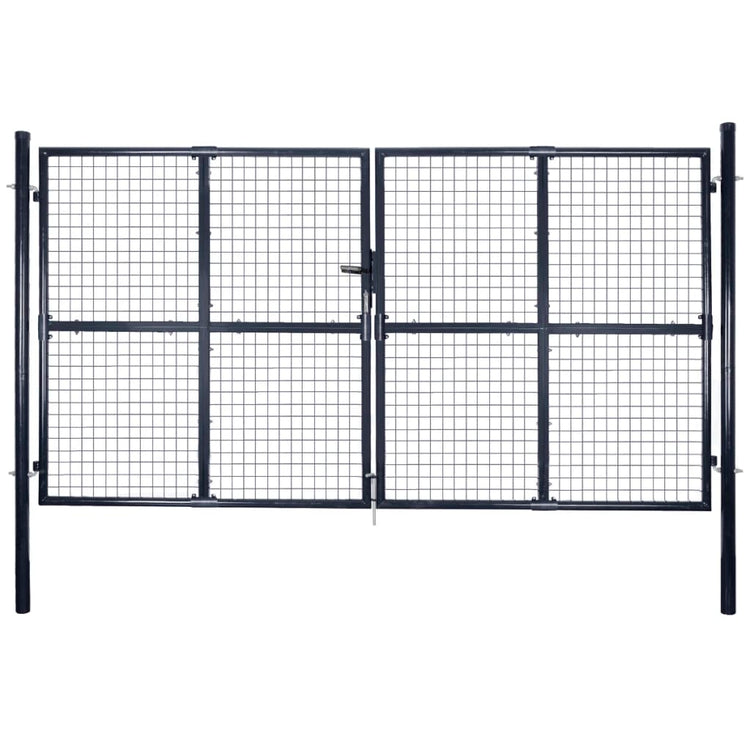 Vidaxl Gaaspoort 289x175 cm verzinkter Stahlgrau grau