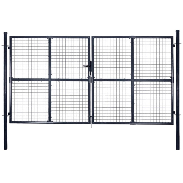 Vidaxl Gaaspoort 289x200 cm verzinkter Stahlgrau grau
