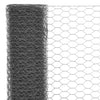 Vidaxx Hühnerdraht 25x1,2 m Stahl mit PVC-Beschichtung grau