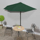 Vidaxl Balkon Parasol halb mit Aluminiumpol 270x144 cm Grün
