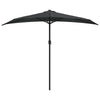 Vidaxl Balkon Parasol halbe mit Aluminiumpol 270x144 cm Anthrazit