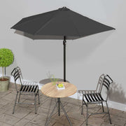 Vidaxl Balkon Parasol halbe mit Aluminiumpol 270x144 cm Anthrazit - afbeelding 1