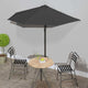 Vidaxl Balkon Parasol halbe mit Aluminiumpol 270x144 cm Anthrazit