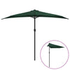 Vidaxl Balkon Parasol halb mit Aluminiumpol 300x155 cm Grün