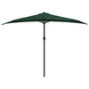 Vidaxl Balkon Parasol halb mit Aluminiumpol 300x155 cm Grün