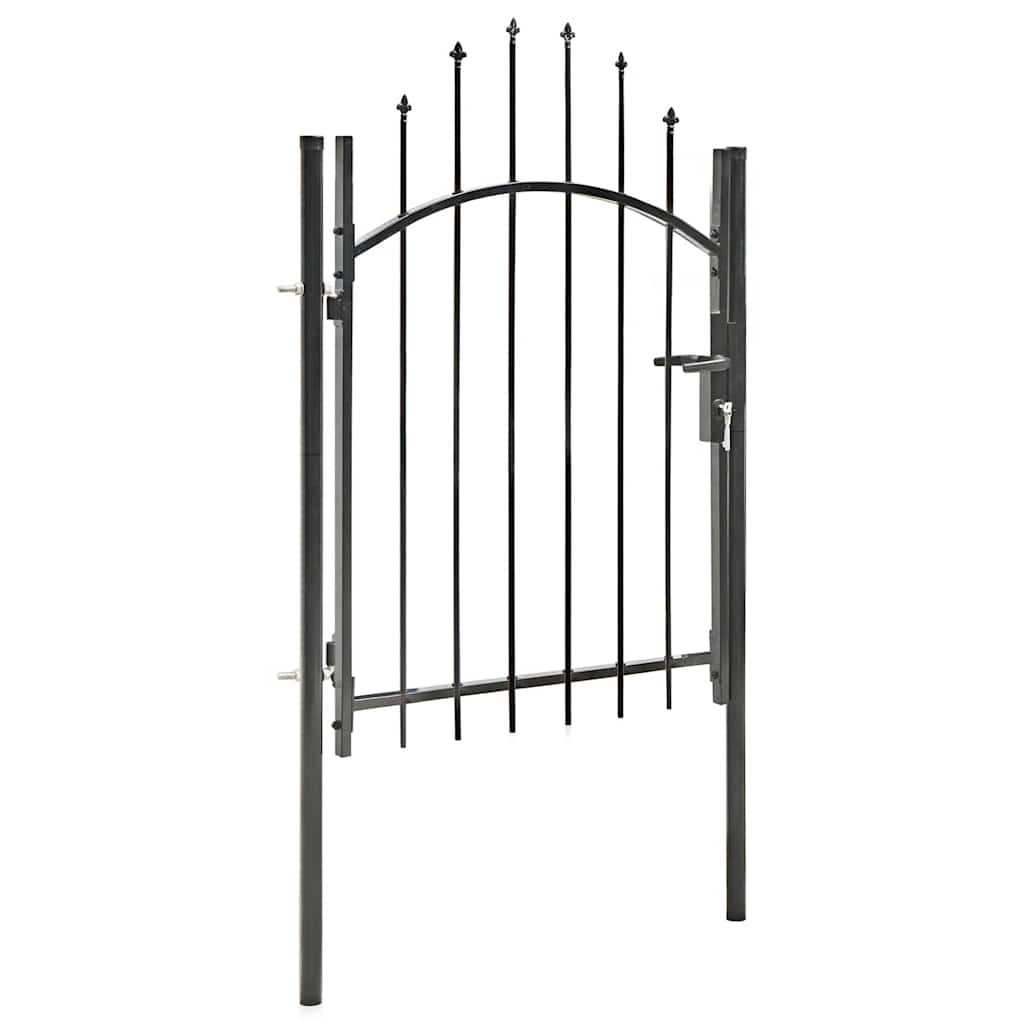 Vidaxl -Port 1x1.75 m Stahlschwarz