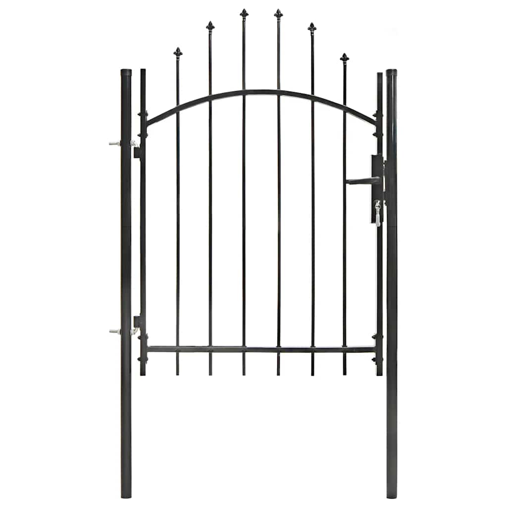 Vidaxl -Port 1x1.75 m Stahlschwarz