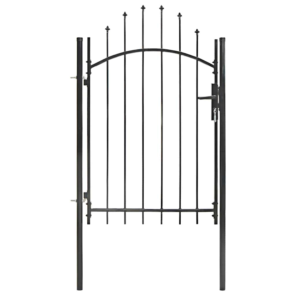 Vidaxl -Port 1x2 m Stahlschwarz