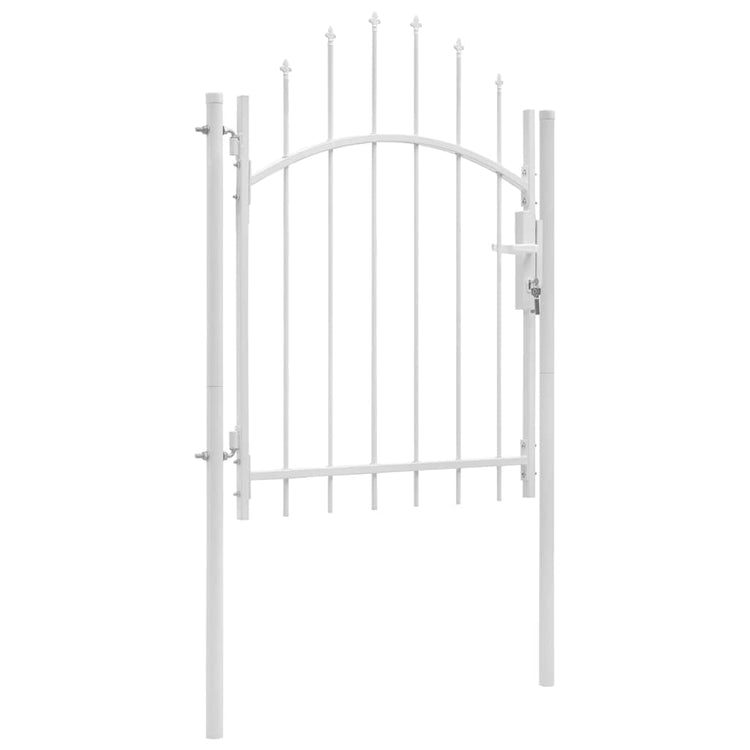 Vidaxl -Port 1x2 m Stahlweiß