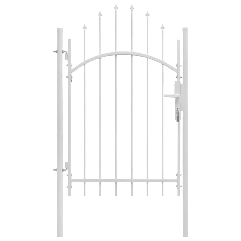 VidaXL Gartentor Stahl 1x2,25 m weiß