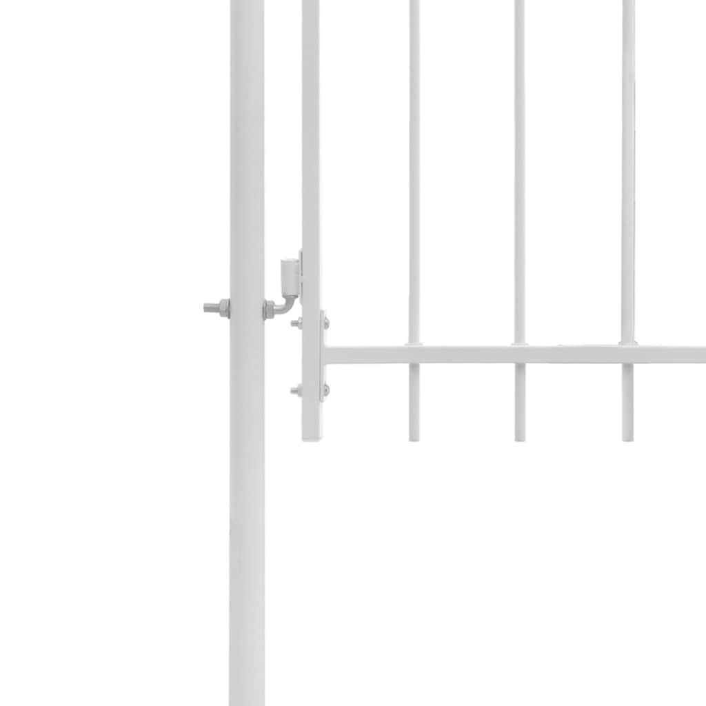 VidaXL Gartentor Stahl 1x2,25 m weiß