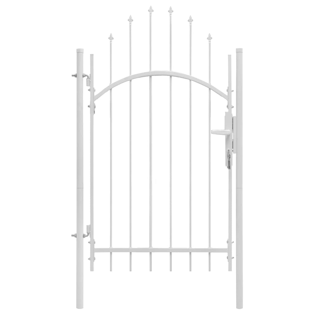 VidaXL Gartentor Stahl 1x2,45 m weiß