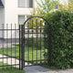 Vidaxl -Anschluss mit gebogenen Top 100x150 cm Stahlschwarz