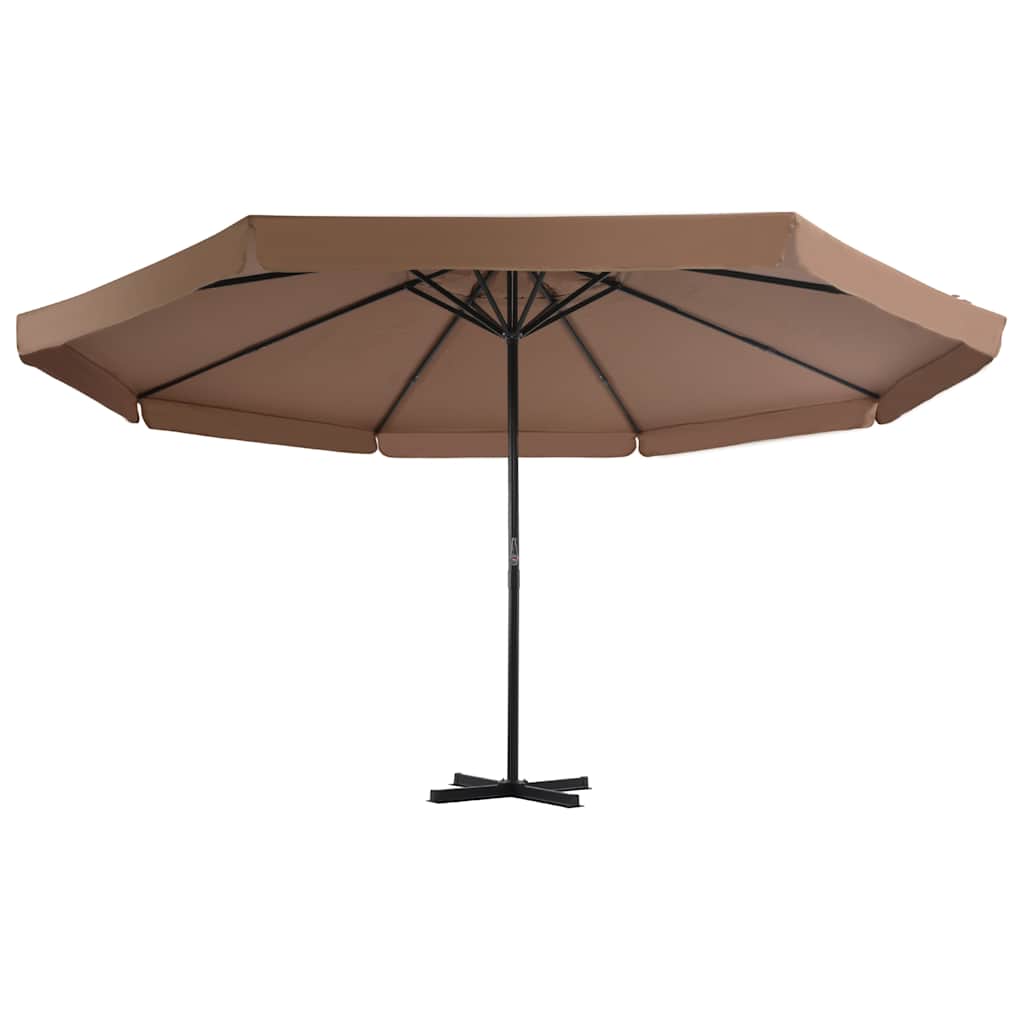 Vidaxl -Parasol mit Aluminiumpol 500 cm Taupe
