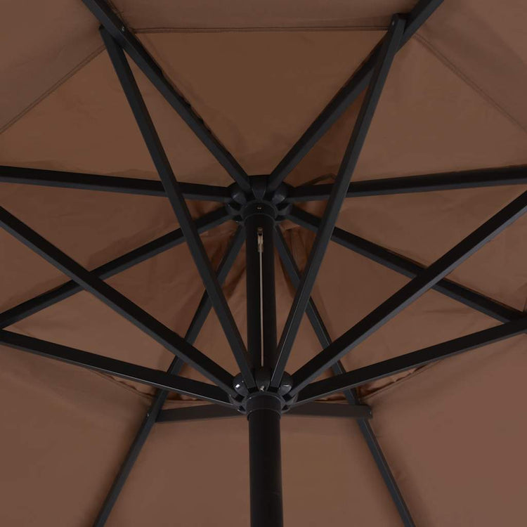 Vidaxl -Parasol mit Aluminiumpol 500 cm Taupe