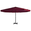 Vidaxl -Parasol mit Aluminiumpol 500 cm Bordeaux Rot