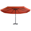 Vidaxl -Parasol mit Aluminiumpol 500 cm Terrakotta -gelöscht