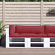 Vidaxl Palettenkissen 3 St. Stoff rot