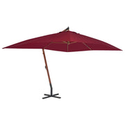Vidaxl schwimmend Parasol mit Holzstange 400x300 cm Burgunderrot - afbeelding 1