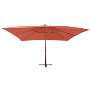 Vidaxl -schwimmendes Parasol mit Holzstange 400x300 cm Terrakotta -gelöscht - afbeelding 2