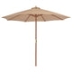 Vidaxl -Parasol mit Holzstangen 300 cm Taupe
