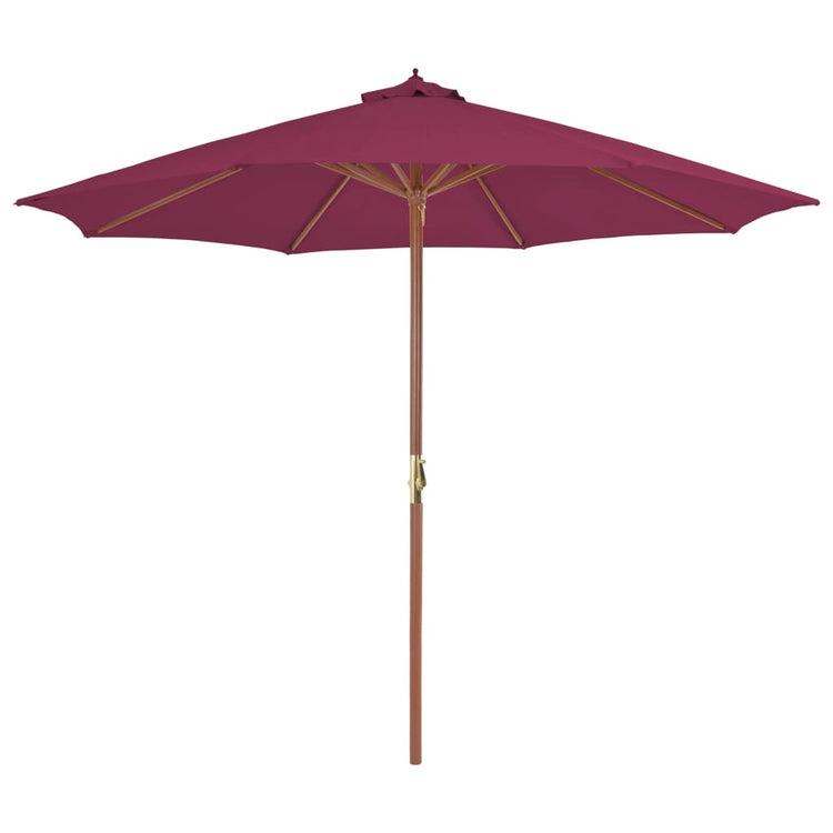 Vidaxl Parasol mit Holzstange 300 cm Bordeaux Rot